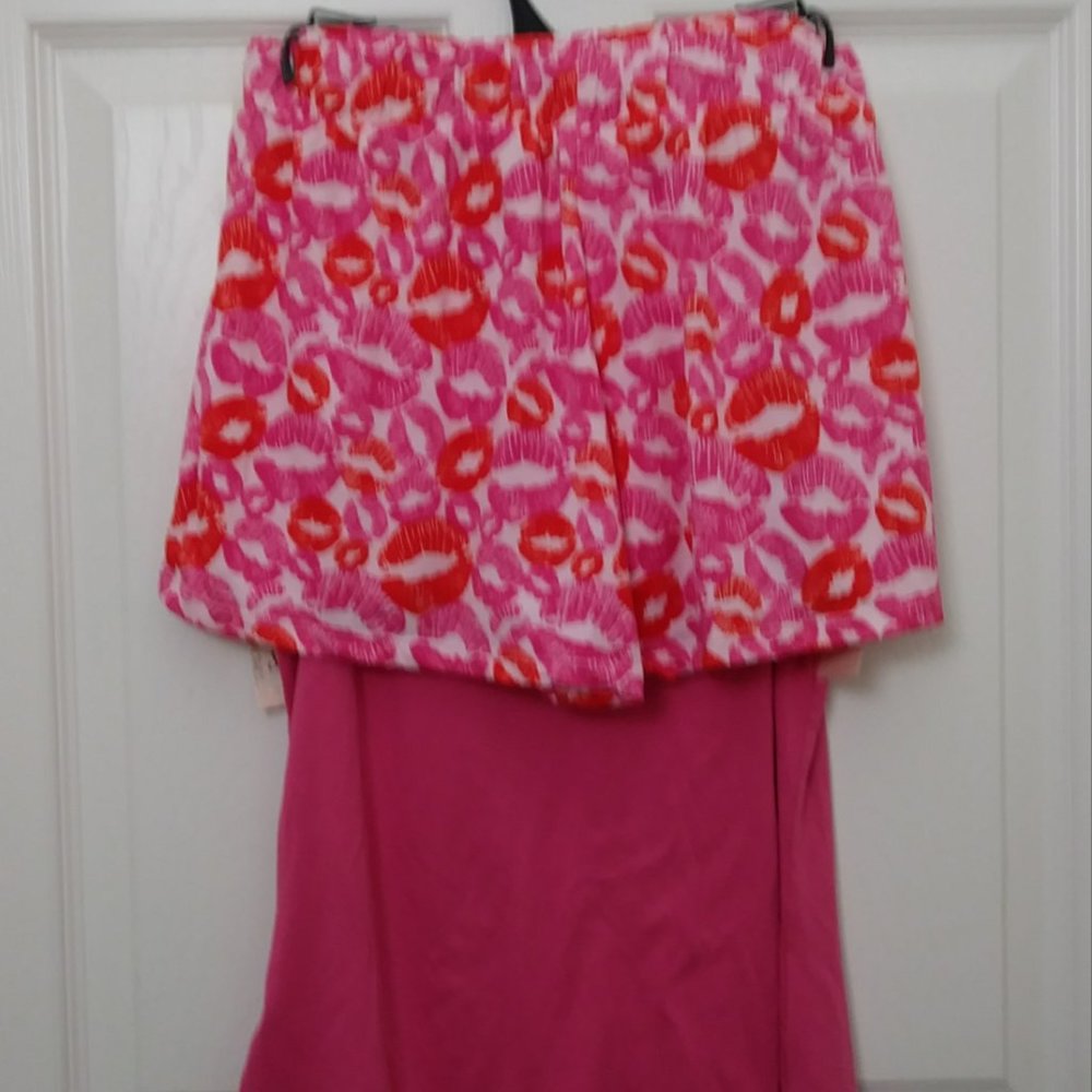 Spree 2 PC Pajama Short Fuchsia Kiss Me Size Medium - Picture 10 of 13